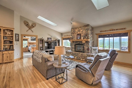 Upscale Mountain-View Manor with Deluxe Deck! image 1