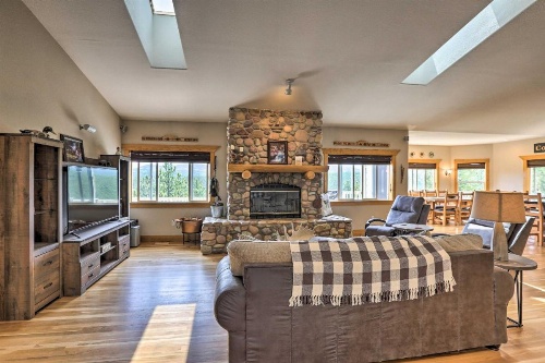 Upscale Mountain-View Manor with Deluxe Deck! image 6