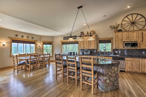 Upscale Mountain-View Manor with Deluxe Deck! image 8